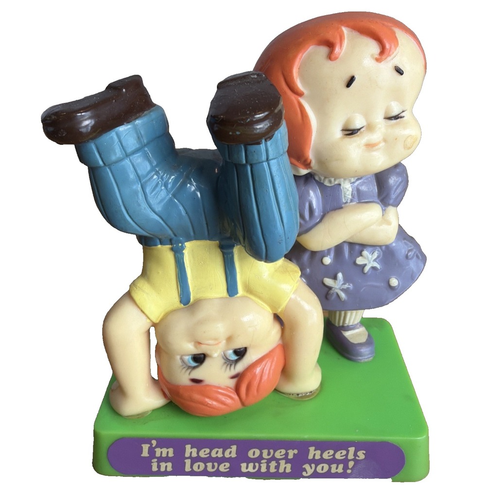 Vintage 1971 Russ Berries Figurine I'm Head Over Heals In Love With You #413